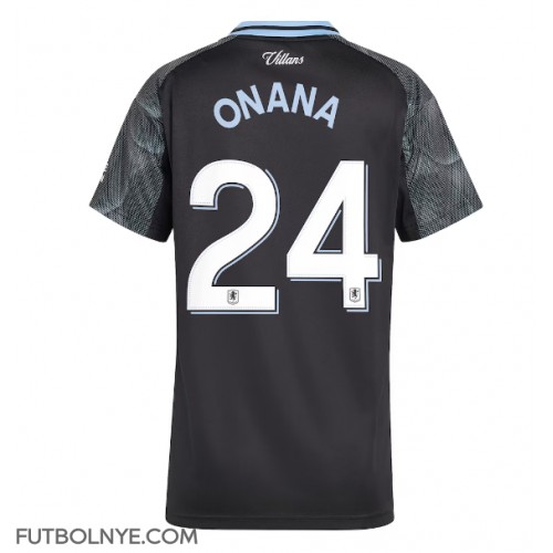 Camiseta Aston Villa Amadou Onana #24 Visitante Equipación para mujer 2025-26 manga corta